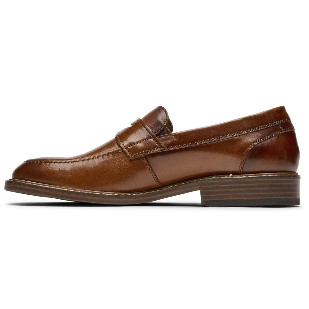 Mocasines Rockport Hombre Mexico - Kenton Penny Marrom - XEJQZ8936